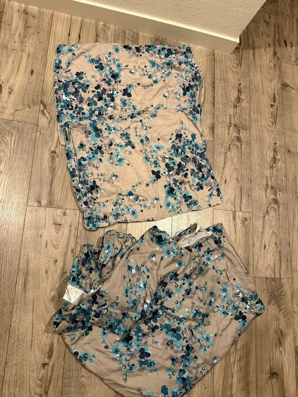 Bebejan Blue Blossom Reversible‎ Comforter Sham Set